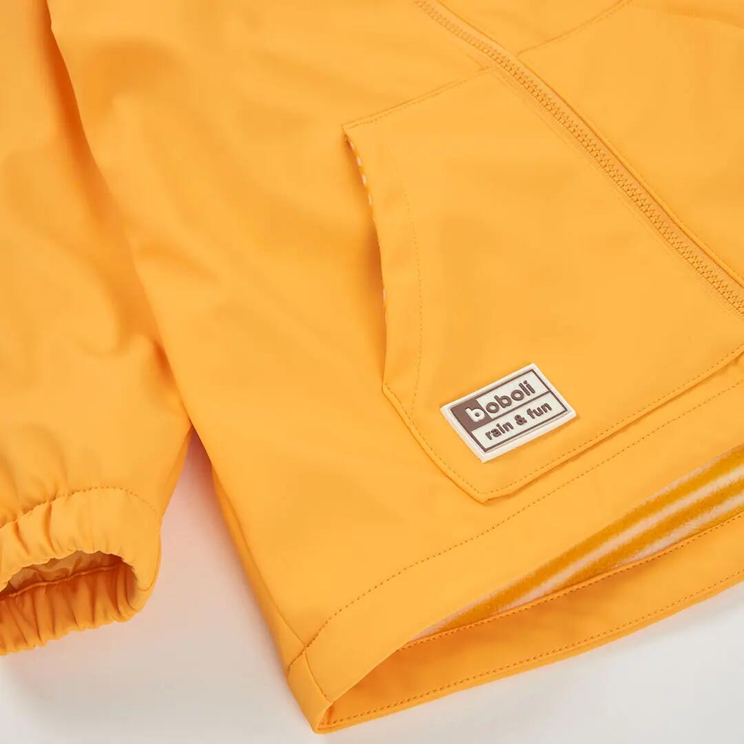 Impermeable con capucha amarillo 4/4