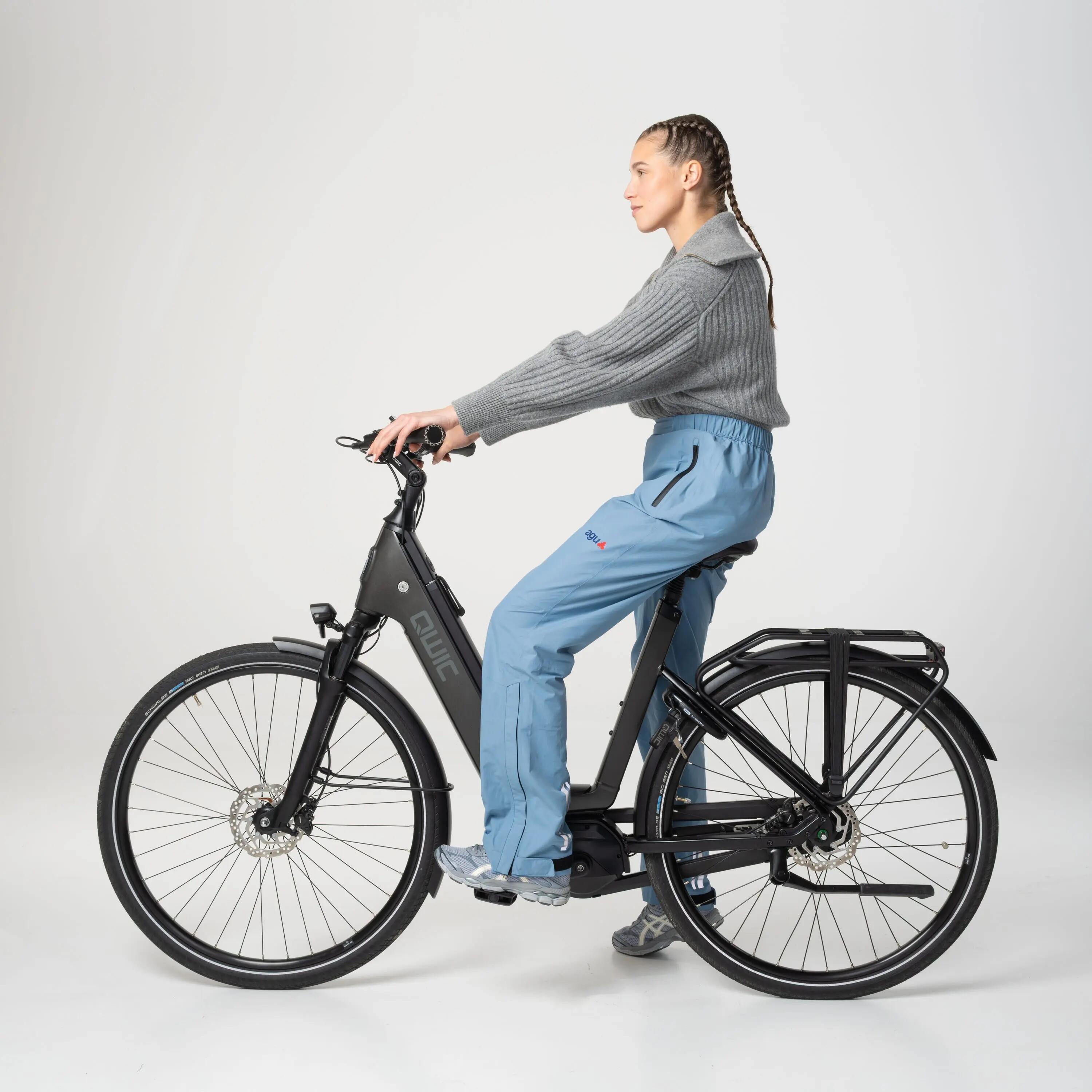 Damen Radsport Regenhose Wasserdicht City Cruiser Blau 2/7