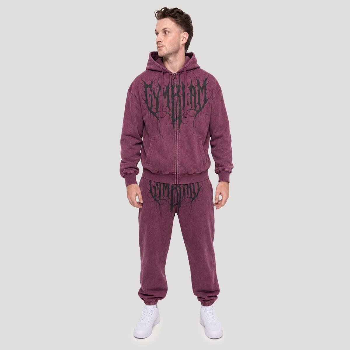 Felpa uomo con cappuccio viola Abyss 3/6