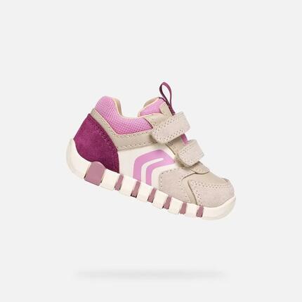 Premiers Pas Bébé Fille B IUPIDOO GIRL Gris/Fuchsia