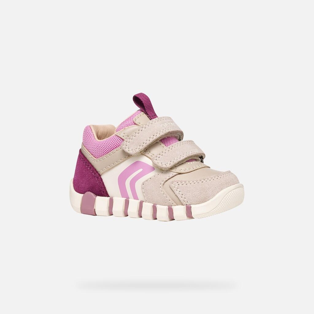 Premiers Pas Bébé Fille IUPIDOO BABY GIRL Beige/Rose Foncé 3/7