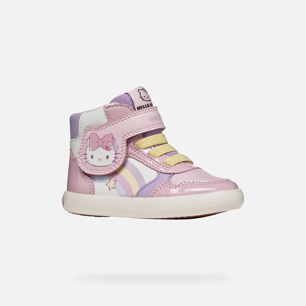 Baskets Bébé Fille B GISLI GIRL Blanc/Rose 3/7