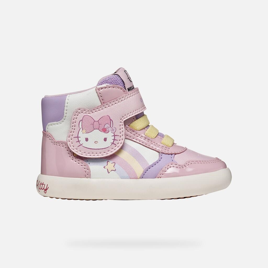 Baskets Bébé Fille B GISLI GIRL Blanc/Rose 2/7