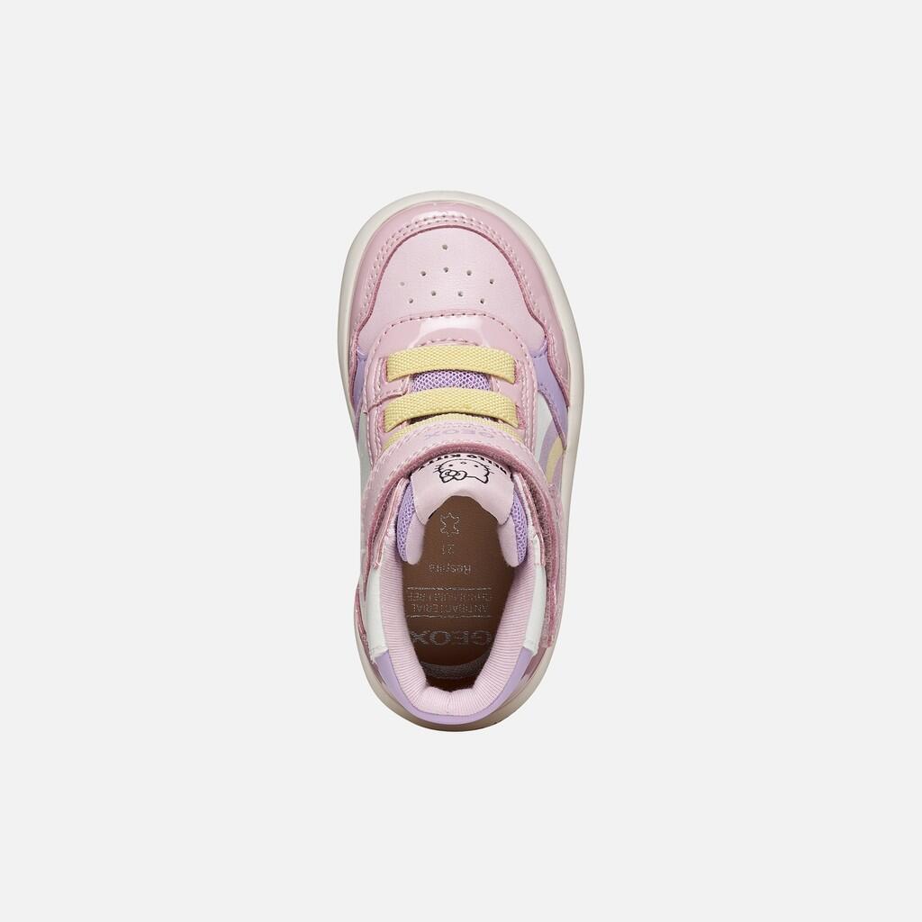 Baskets Bébé Fille B GISLI GIRL Blanc/Rose 6/7