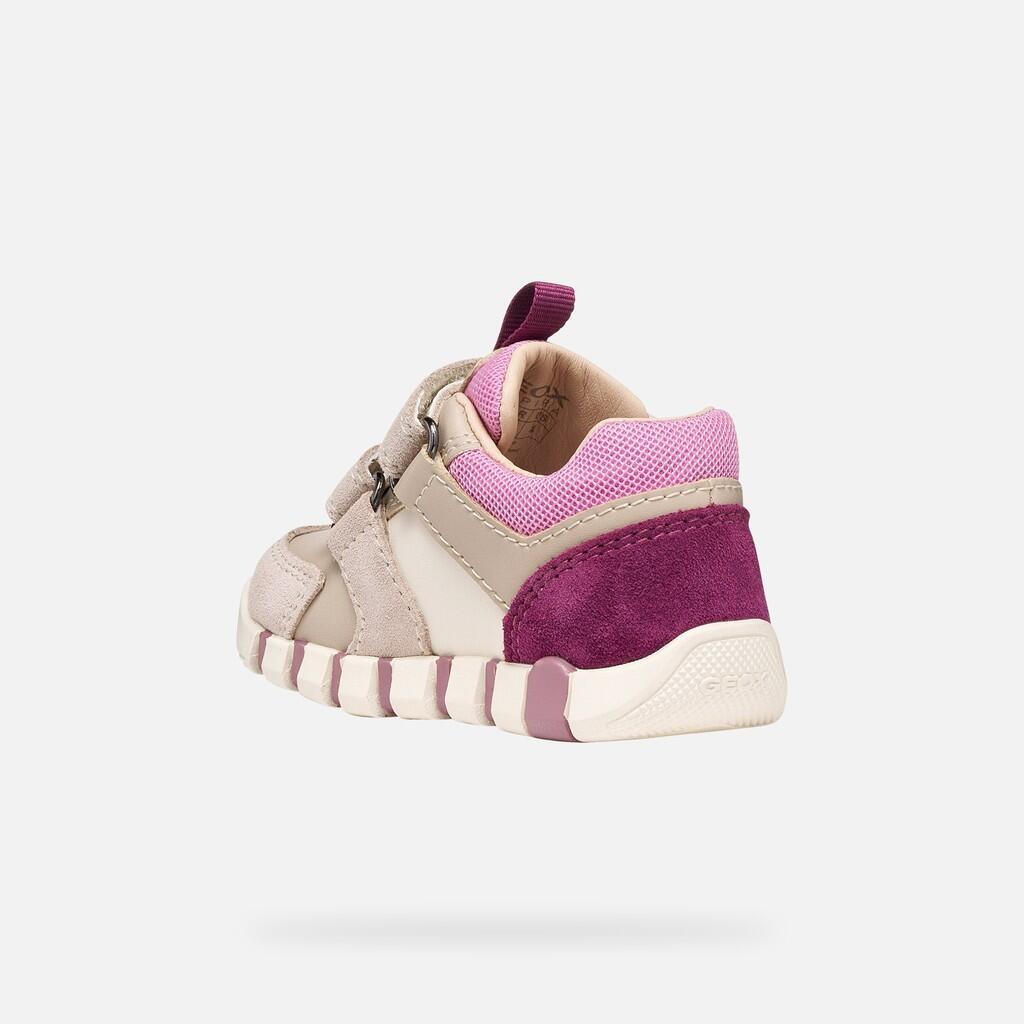 Premiers Pas Bébé Fille IUPIDOO BABY GIRL Beige/Rose Foncé 4/7