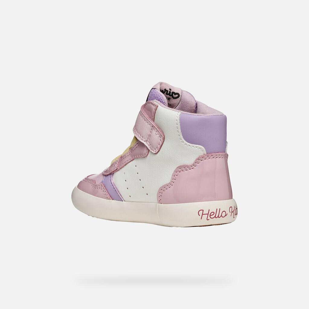 Baskets Bébé Fille B GISLI GIRL Blanc/Rose 4/7
