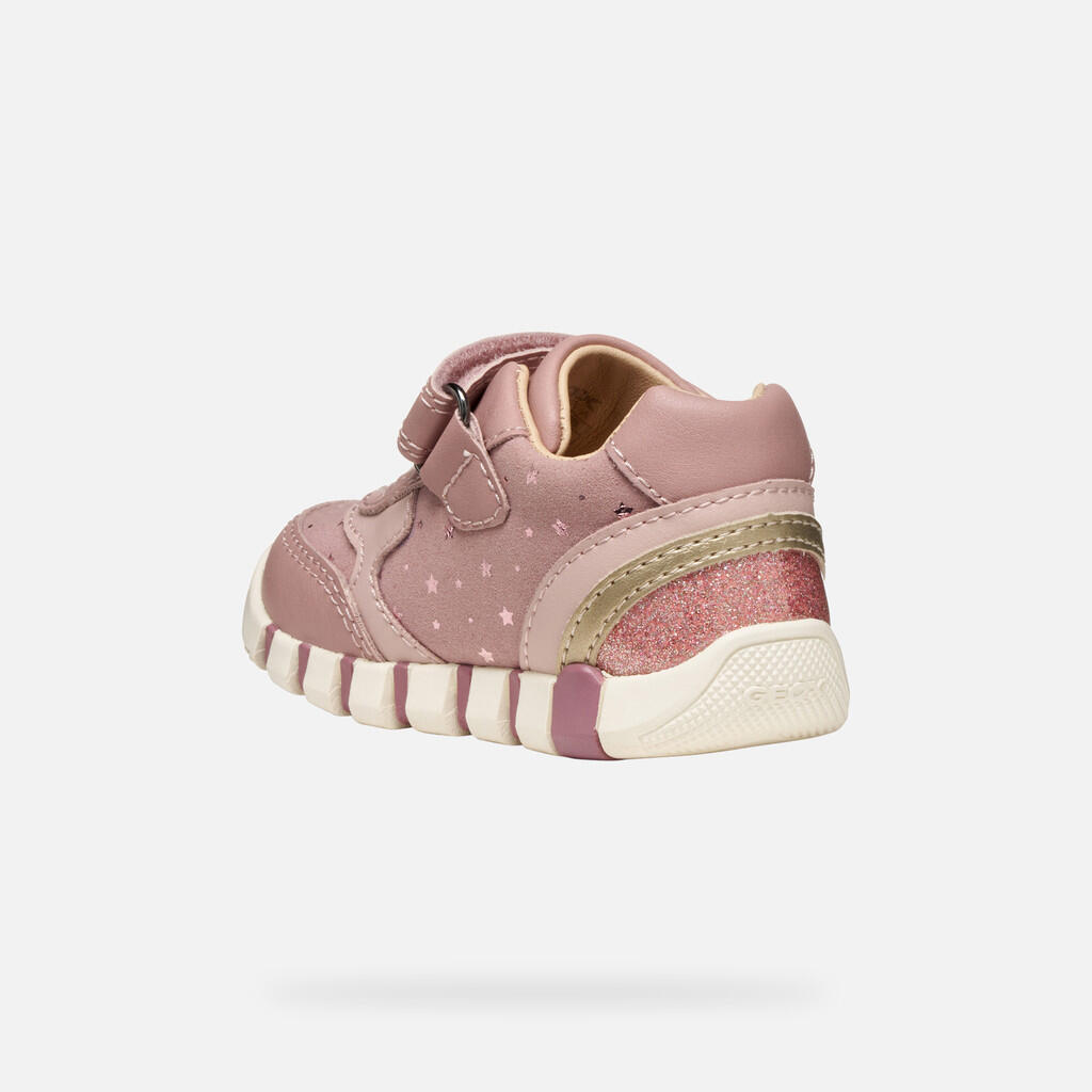 Premiers Pas Bébé Fille B IUPIDOO GIRL Vieux Rose/Platine 6/7