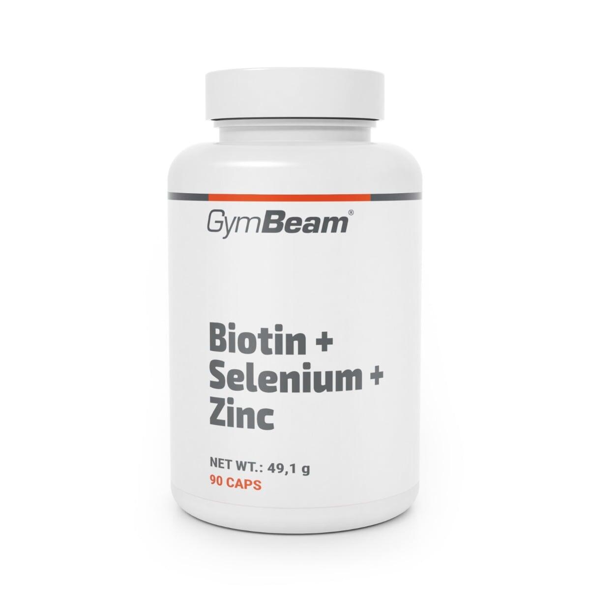 GYMBEAM Minerální komplex Biotin + Selen + Zinek kapsle 90 kapslí