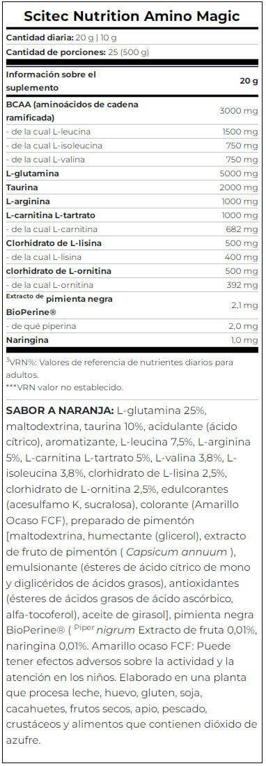 Amino Magic - 500g - Sabor Naranja Scitec Nutrition 3/3