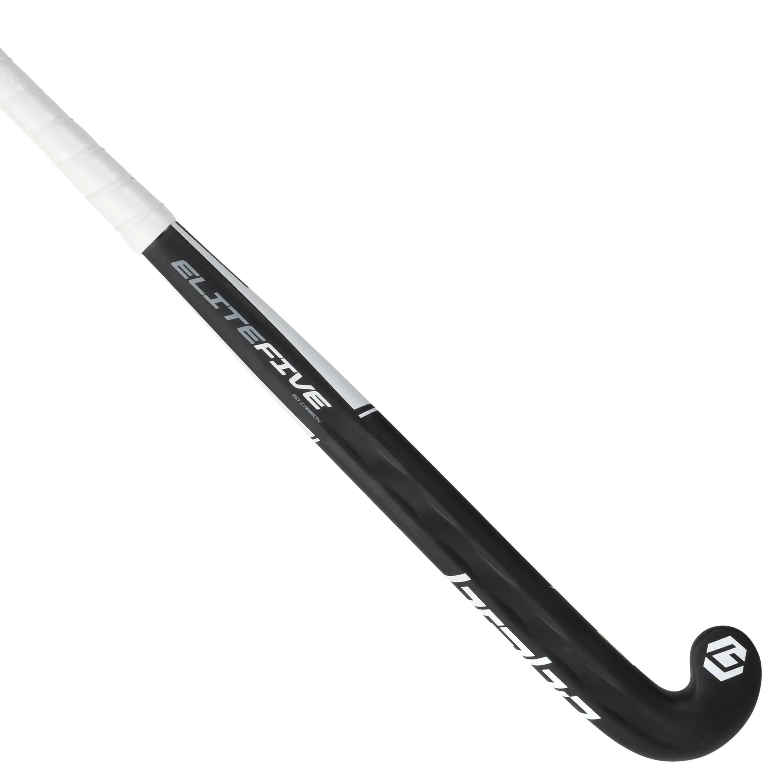 Brabo Elite Five WTB Carbon LB Bk/Wh Senior Hockeystick 1/1