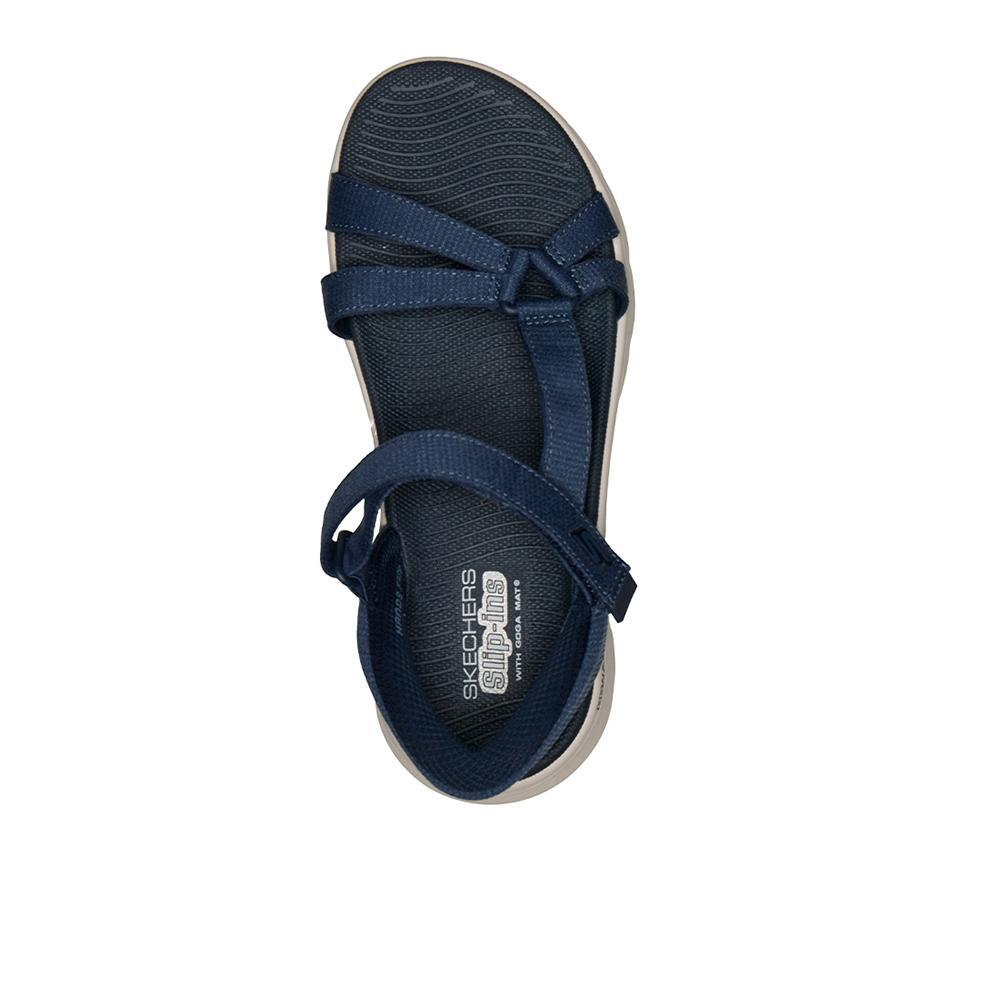Sandalias Sckechers Mujer Slip-ins: GO WALK Flex Sandal - Illuminate Azul 3/4