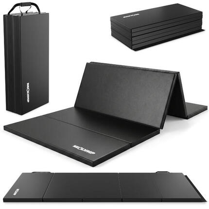 Tapis de gym pliable avec poignée et velcro pour yoga 190X80X5CM