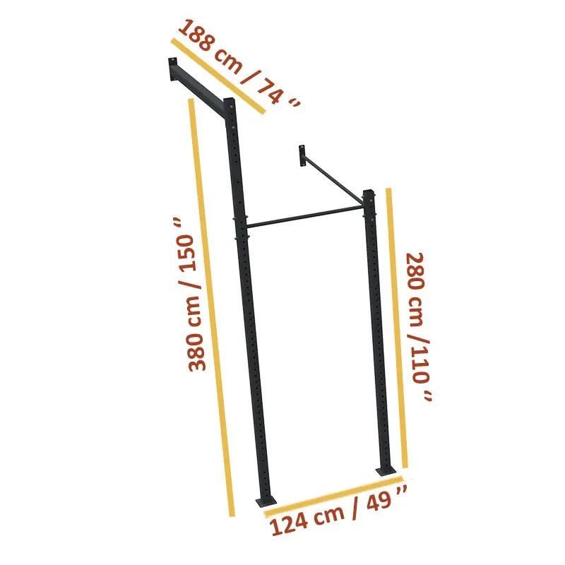 Caja mural Tank MU - 1 pasillo, acero 80x80 mm, 380 cm 4/5