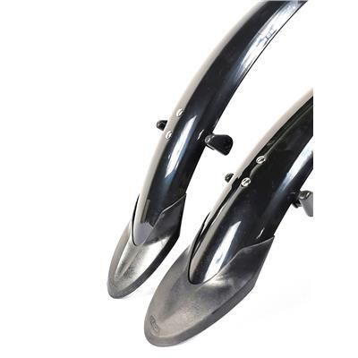 Błotniki rowerowe Orion 28" 58 mm komplet z chlapaczami czarne 4/5