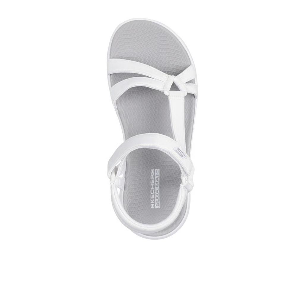 Sandalias Sckechers Mujer GO WALK® Flex Sandal - Sublime Blanco 3/4