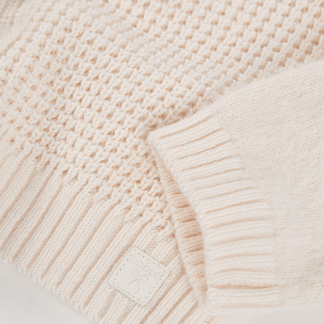 Jersey blanco niña combinado patchwork 4/4