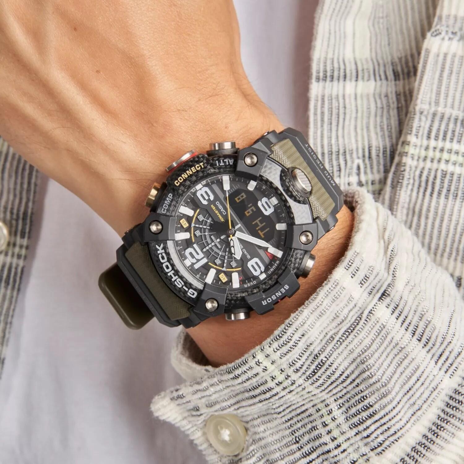Casio Analoog En Digitaal  Horloge Groen/Grijs GG-B100X-1A3ER 5/6