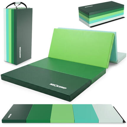 Tapis de gym pliable avec poignée et velcro pour yoga 200X100X3CM