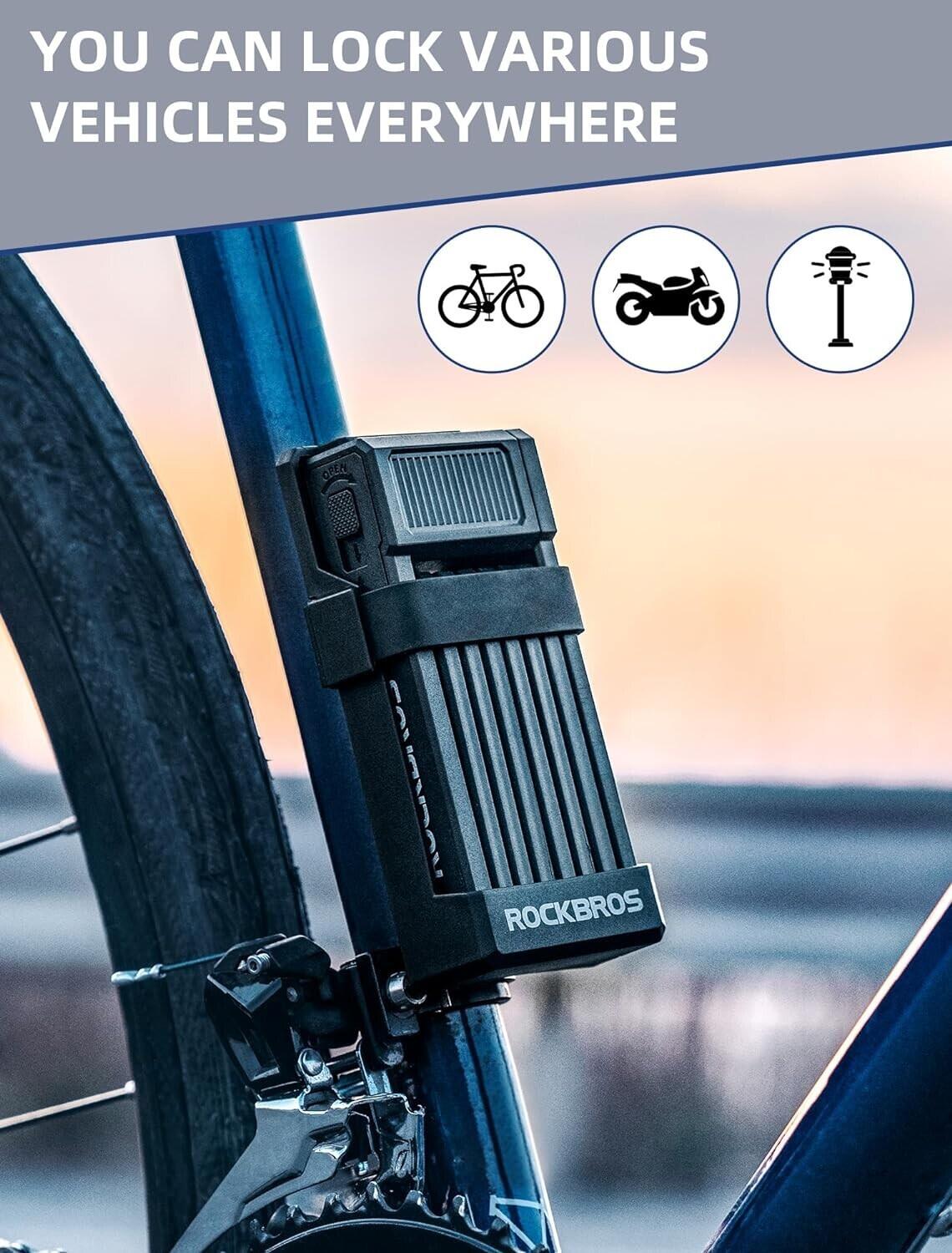 ROCKBROS Fahrrad Schloss Faltschloss 5/7