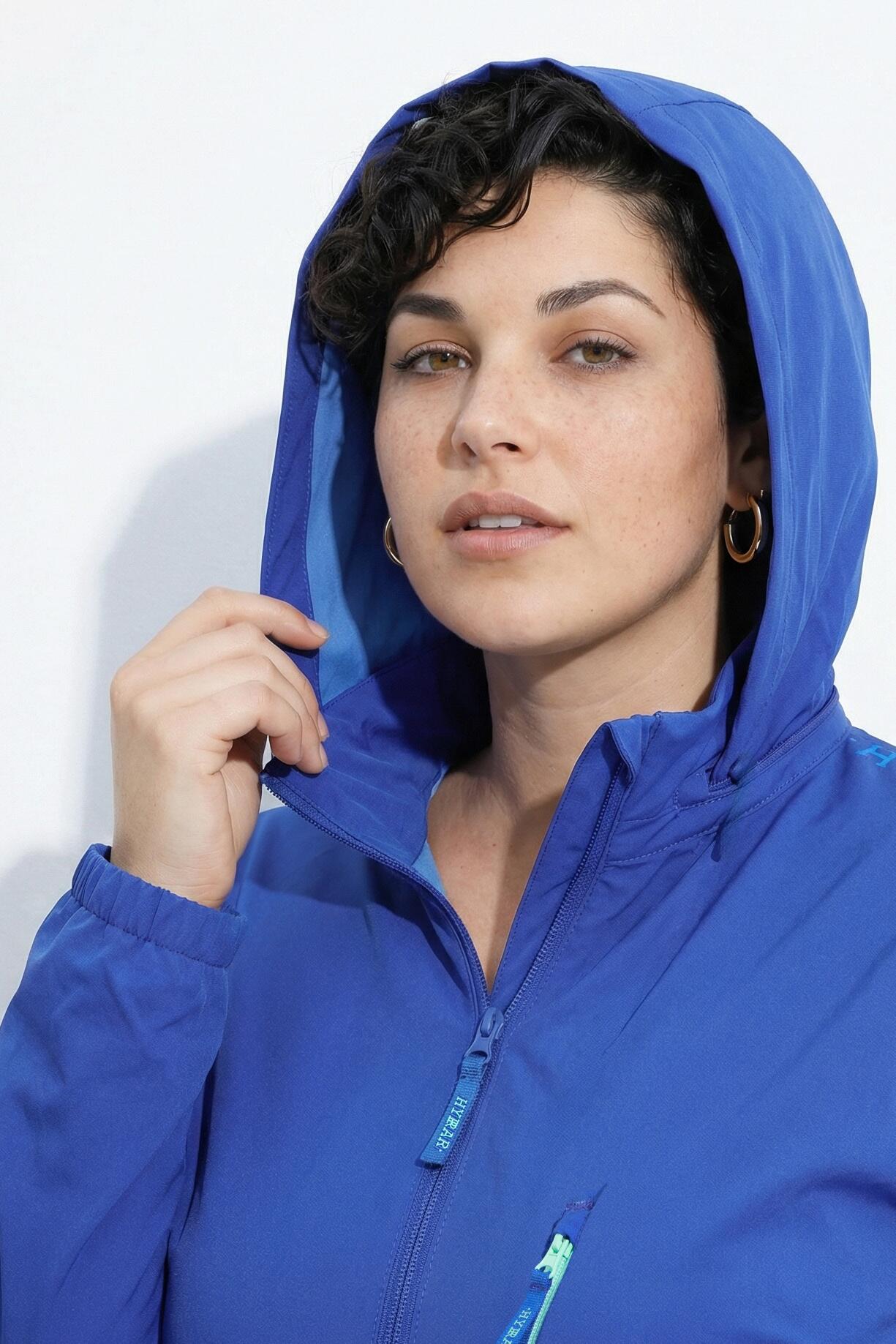 Damen Outdoor-Jacke Korallen Stehkragen Kapuze LSF 50+ 3/7