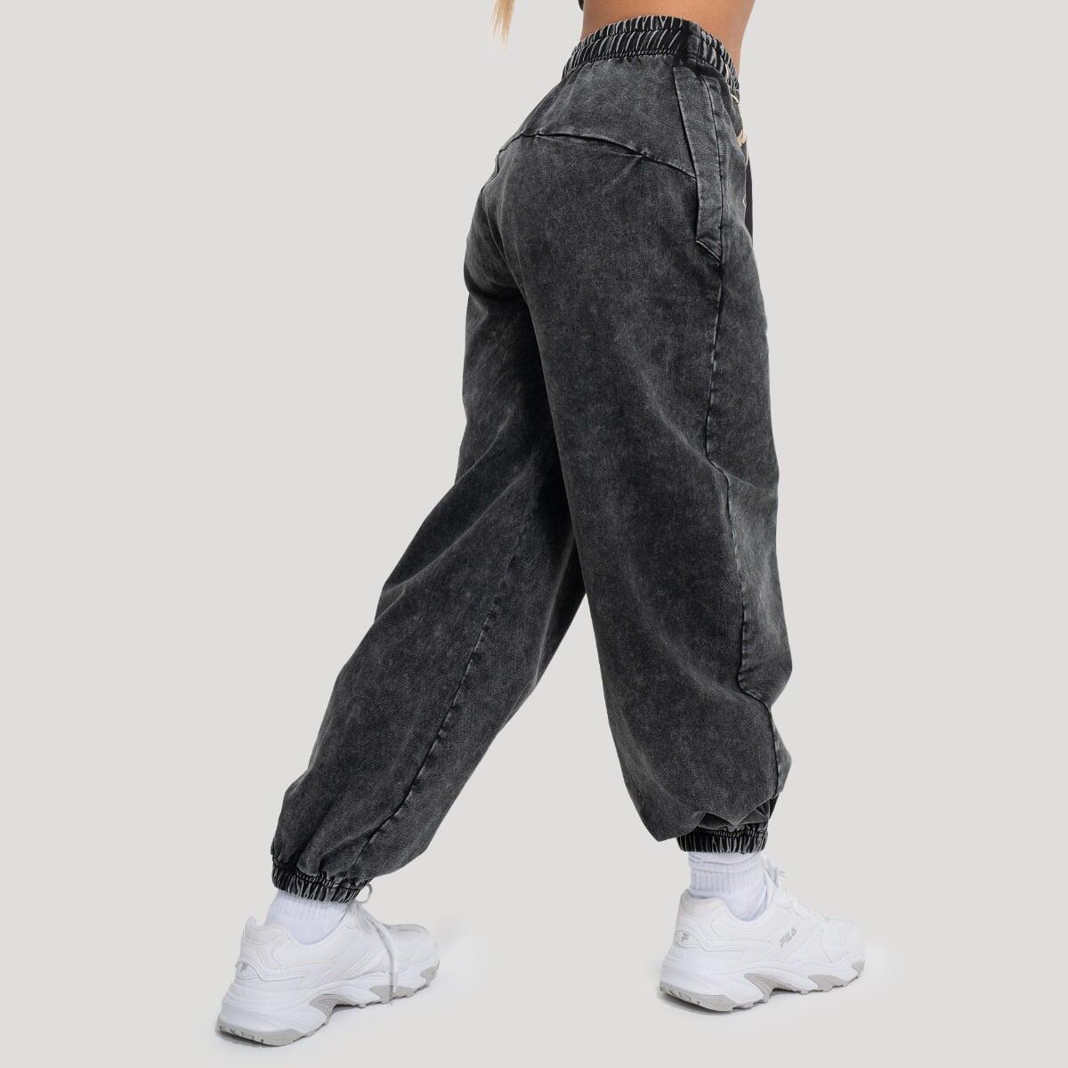 Spodnie damskie fitness oversize grafitowe Abyss 3/7