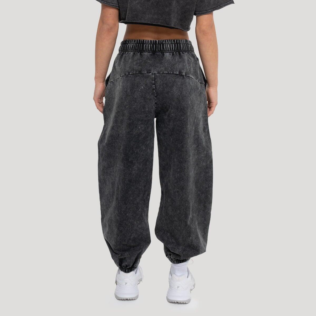 Spodnie damskie fitness oversize grafitowe Abyss 4/7