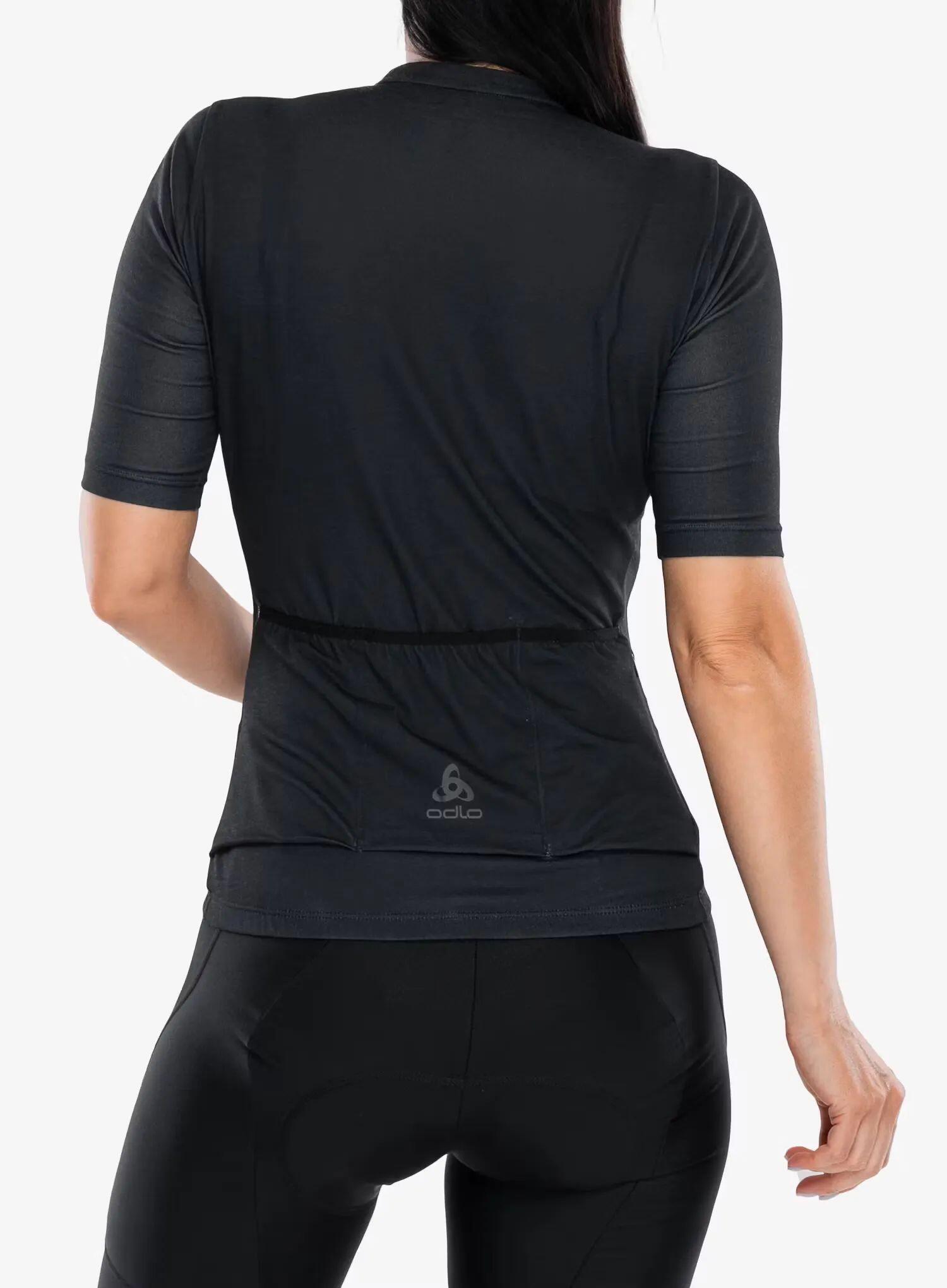 Koszulka kolarska damska Odlo Essential T-Shirt S/U Collar S/S Full Zip 2/7