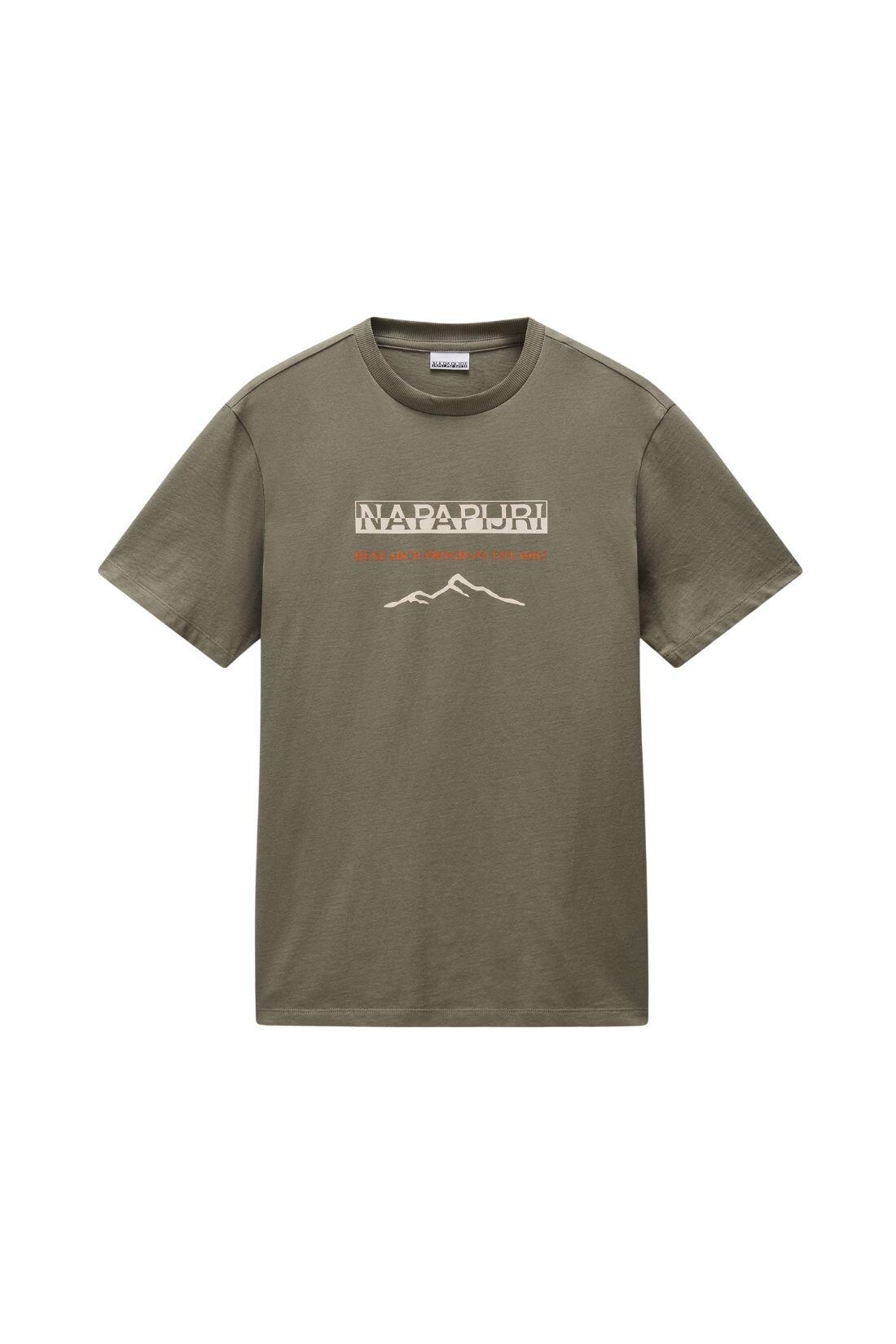 T-shirt NAPAPIJRI Sanem em algodão preto para homem 2/3