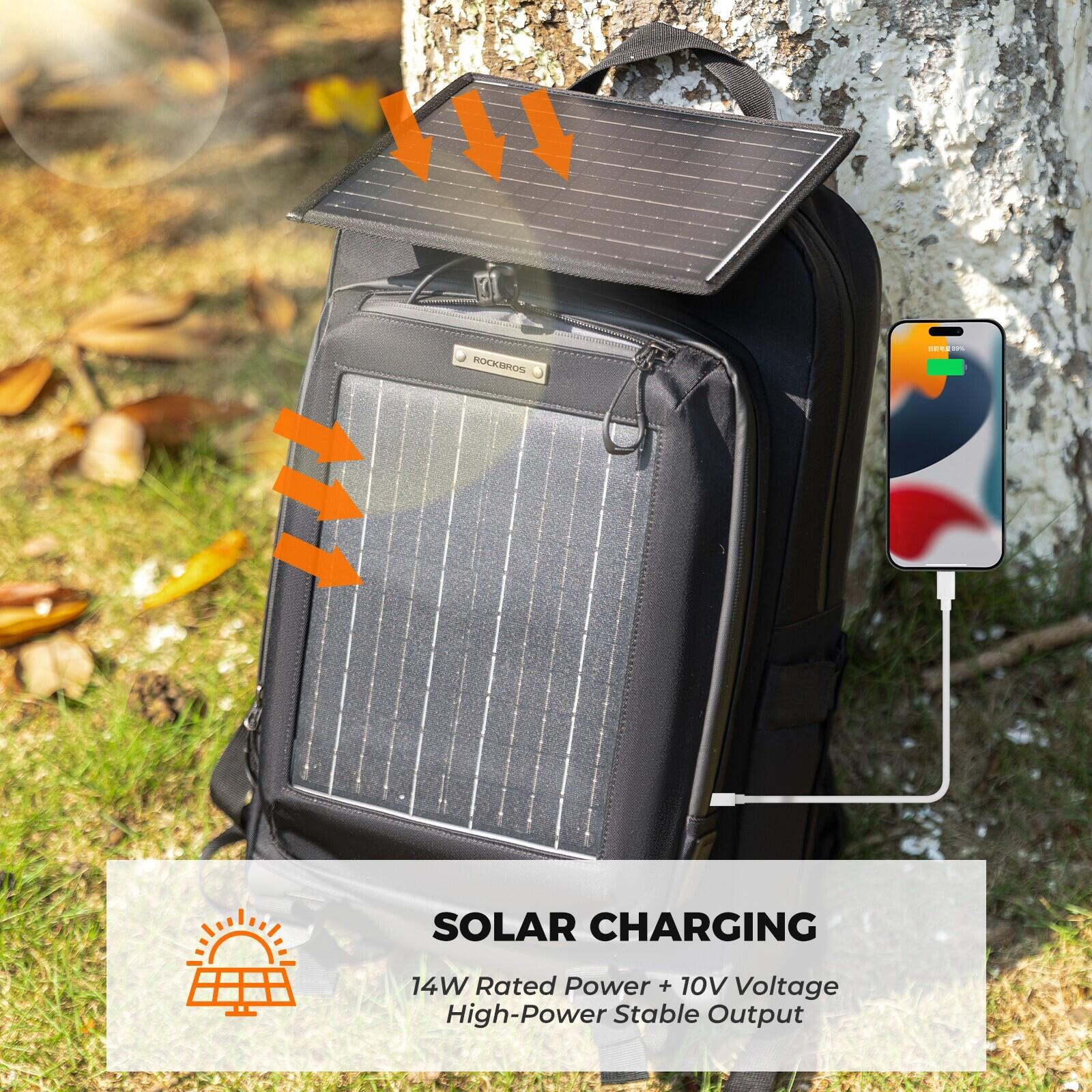 ROCKBROS Solar Rucksack Camping Tragbare 3/7