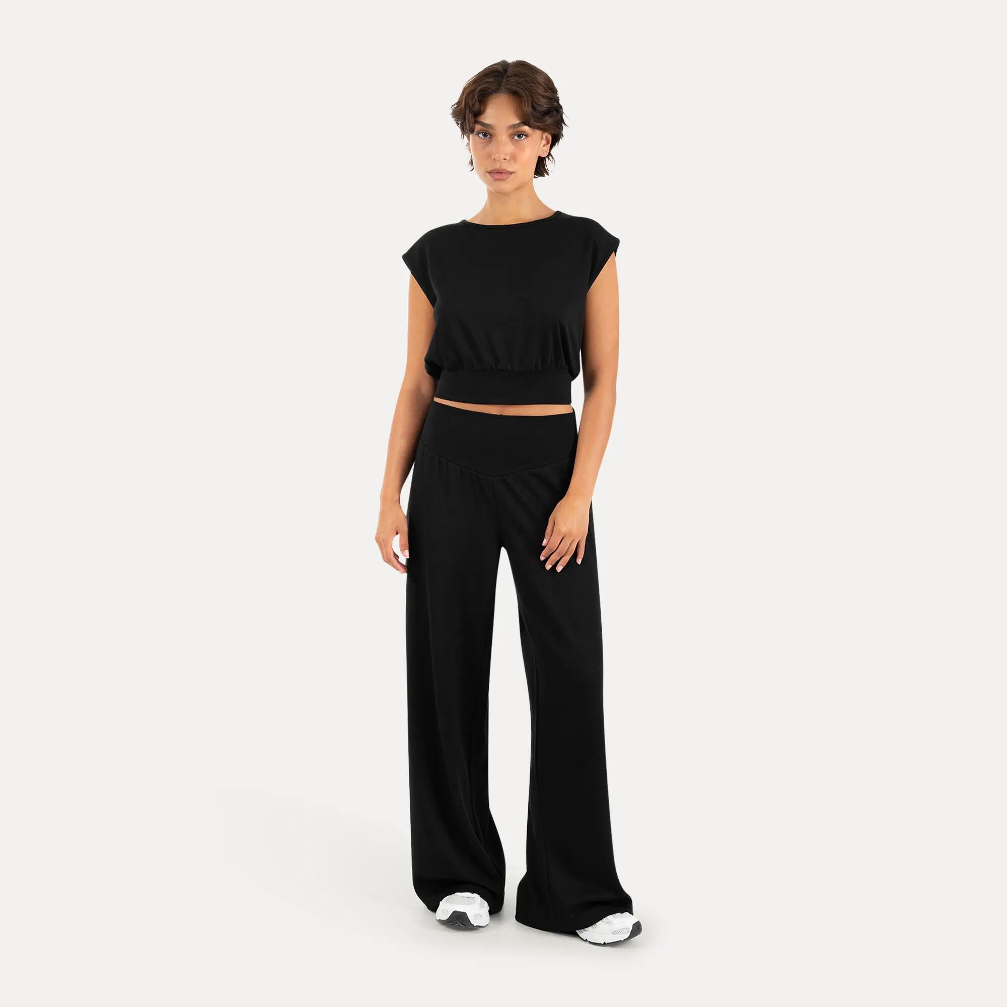 Damen Crop Top Jorina Schwarz 3/6
