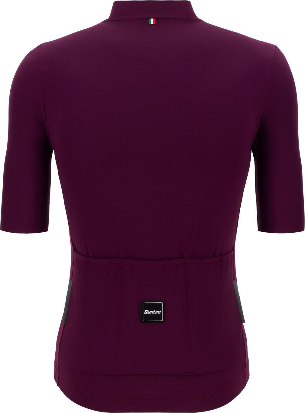 Maillot Manches Courtes Santini Sensation Bordeaux Unisexe 2/3