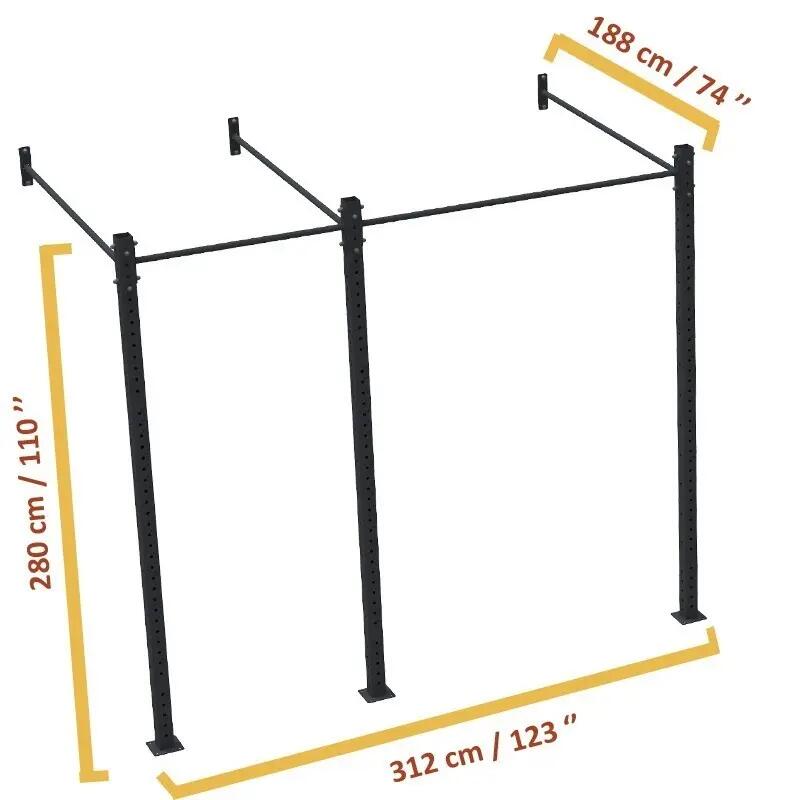 CrossLiftor Gabbia Murale Tank - 2 corsie, 1 stazione per squat 2/5