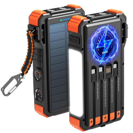 POWERBANK ŁADOWARKA SOLAR 20000mAh INDUKCJA LATARKA Lampa 45W + Kabelki