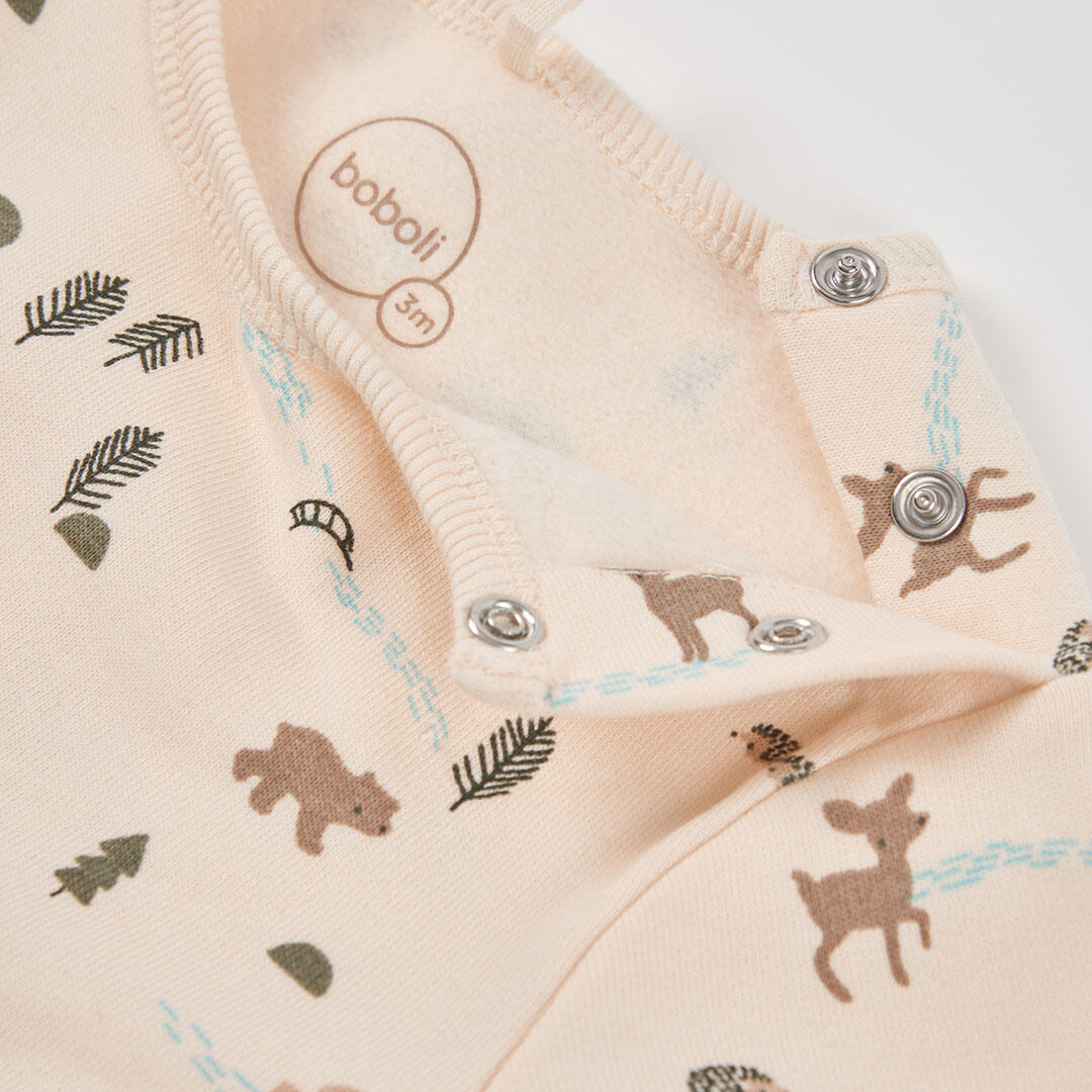 Conjunto punto bebé niño verde estampado bosque 7/7