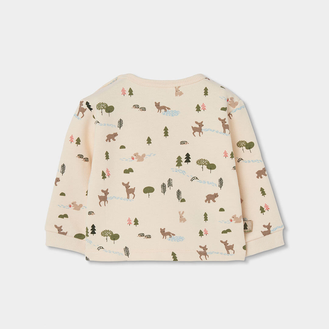 Conjunto punto bebé niño verde estampado bosque 5/7