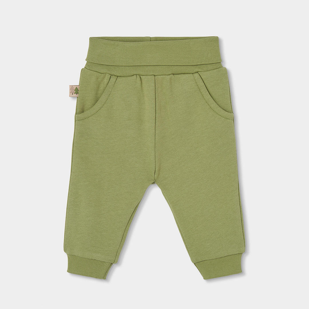 Conjunto punto bebé niño verde estampado bosque 4/7