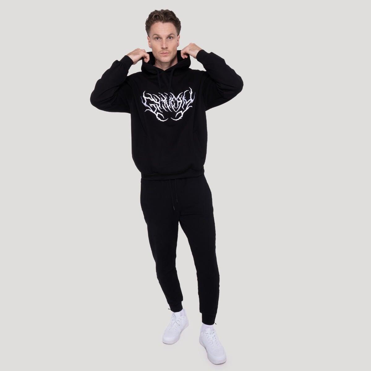 Felpa uomo con cappuccio nera Thorn 5/7