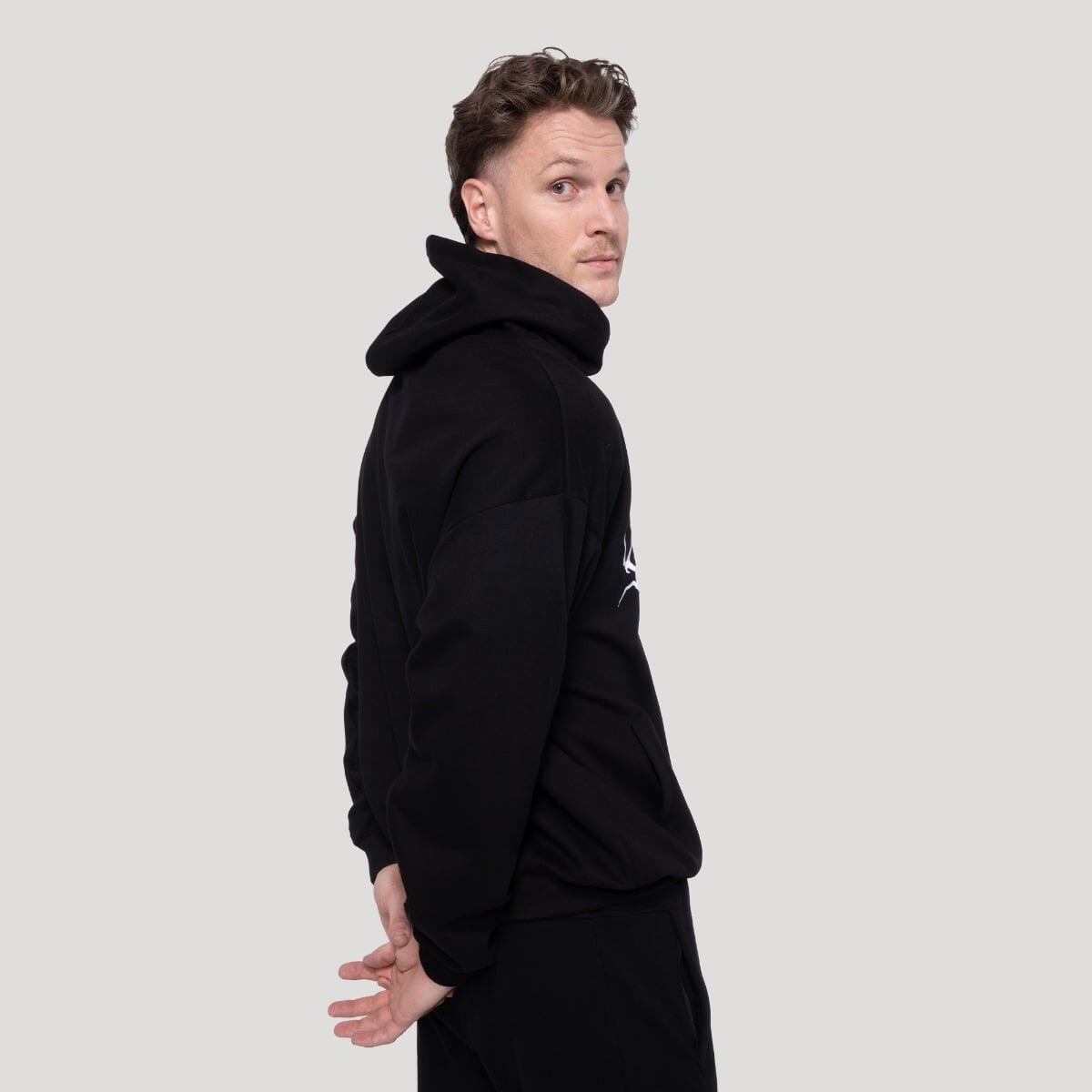Felpa uomo con cappuccio nera Thorn 6/7