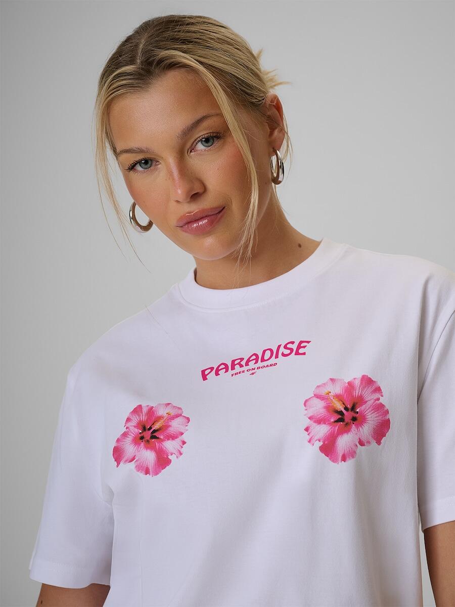 T-shirt loose z nadrukiem damski 4F 4FRSS26TTSHF3882 4/6