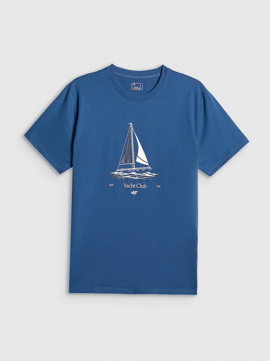 T-shirt relaxed z nadrukiem męski 4F 4FRSS26TTSHM3996 5/6