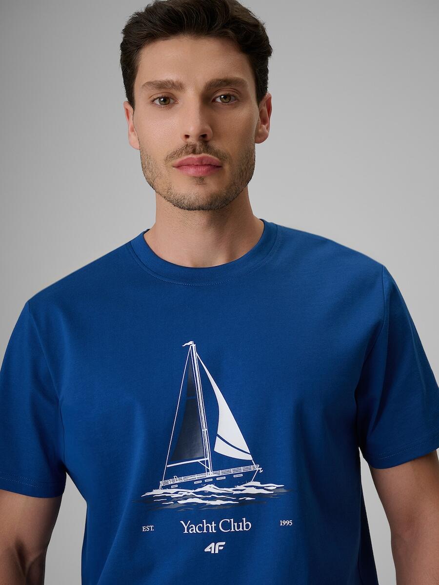 T-shirt relaxed z nadrukiem męski 4F 4FRSS26TTSHM3996 4/6