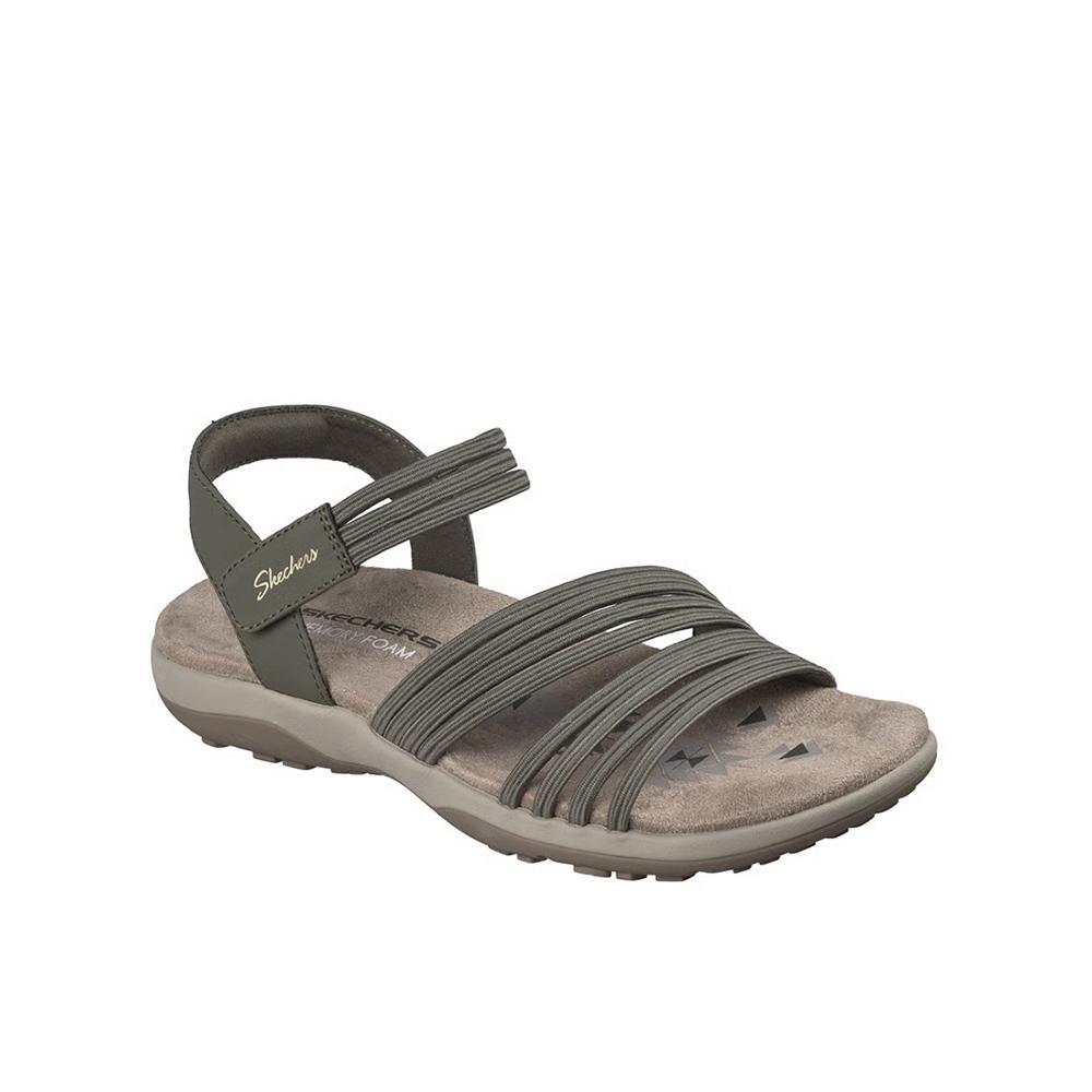 Sandalias Sckechers Mujer Reggae Slim - Coffee Run Verde 2/4