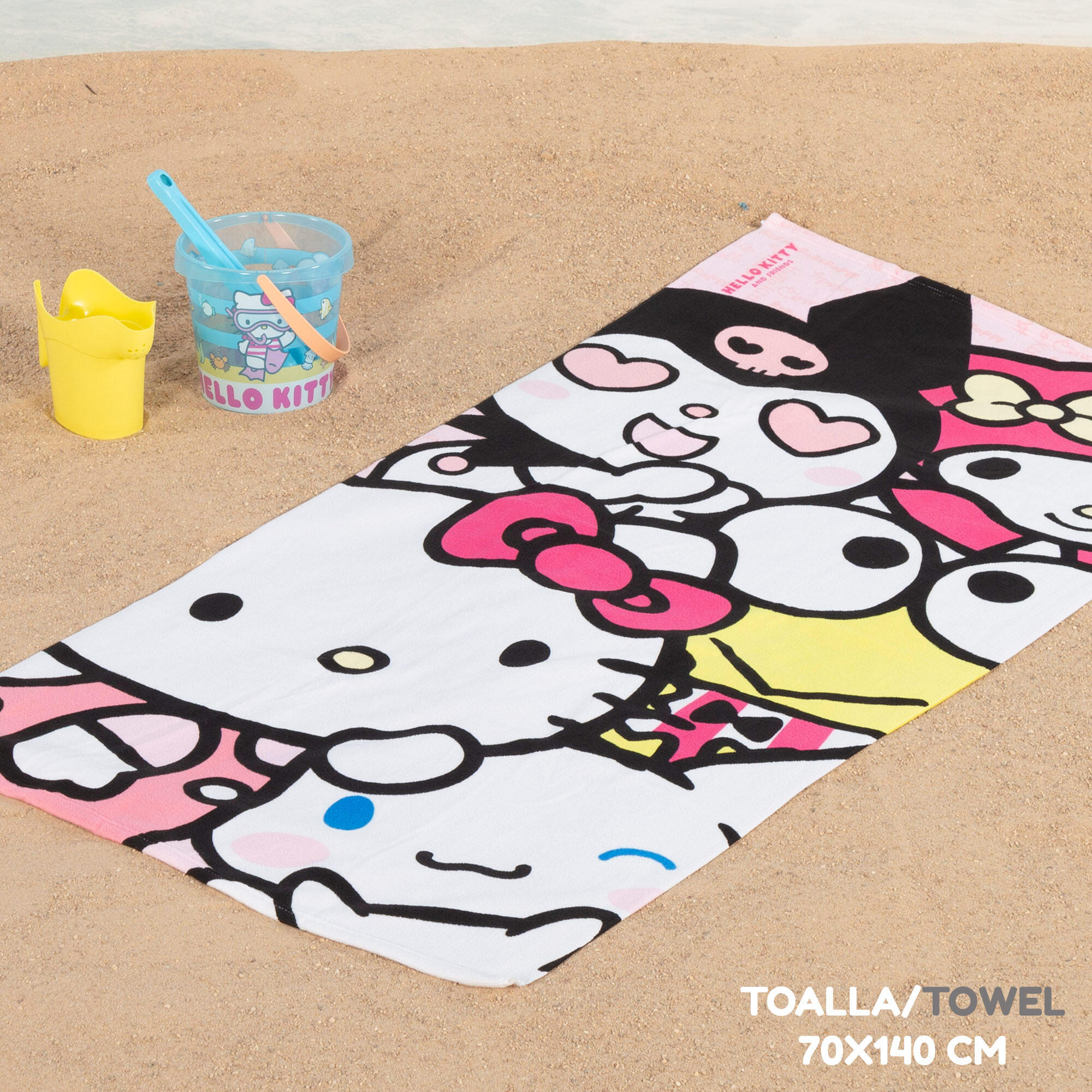 Hello Kitty Set de seaux de plage avec accessoires serviette et sac 3/7