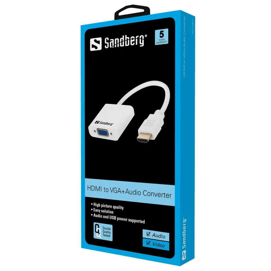 Adaptador SANDBERG HDMI para VGA com Áudio 3/3