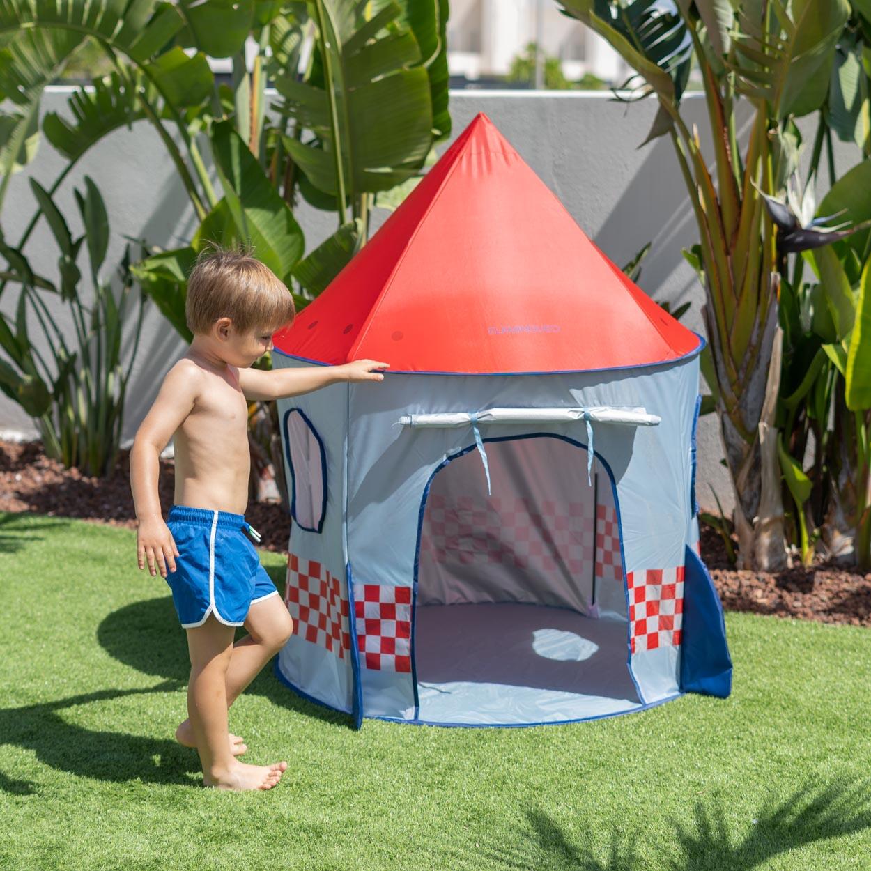 Flamingueo tente plage enfant avec panneaux filet 5/6