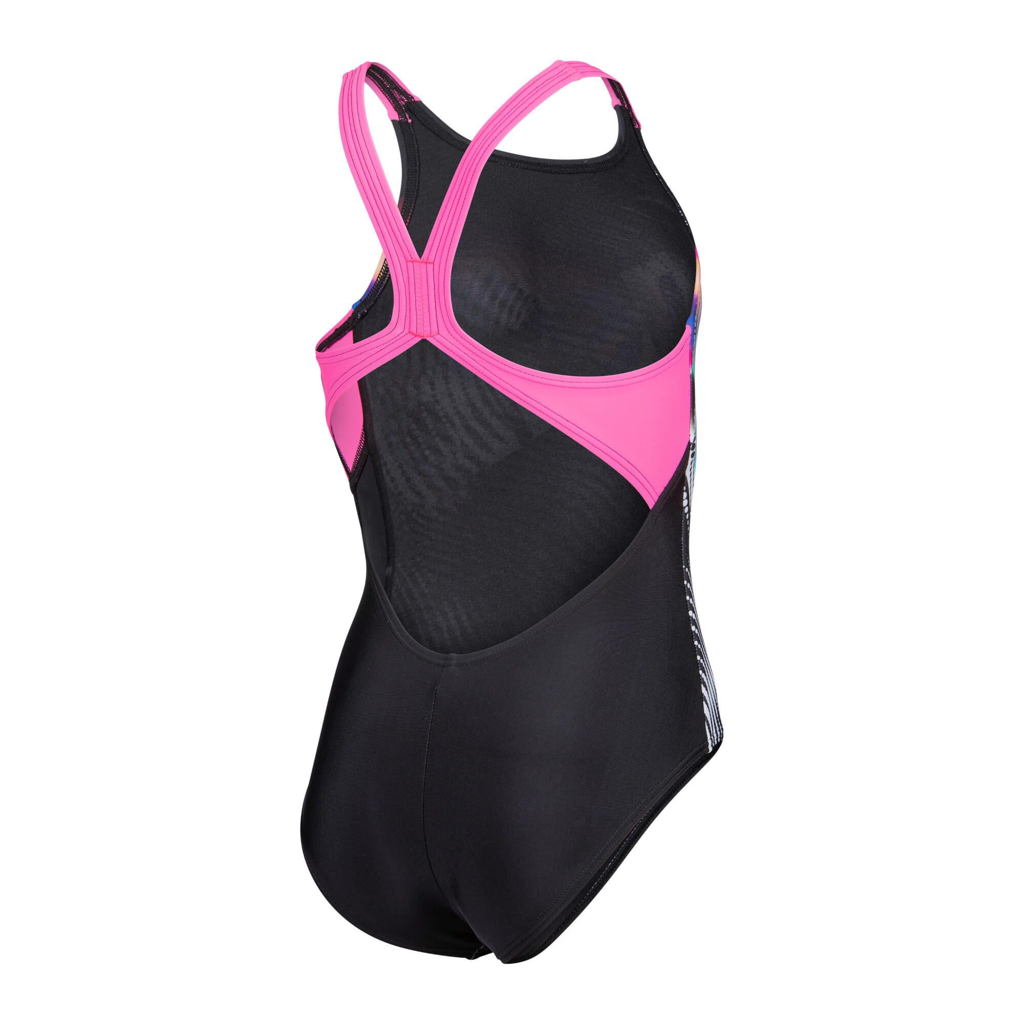 Arena Mädchen Badeanzug Lit Logo Swimsuit V Back 010690 4/5