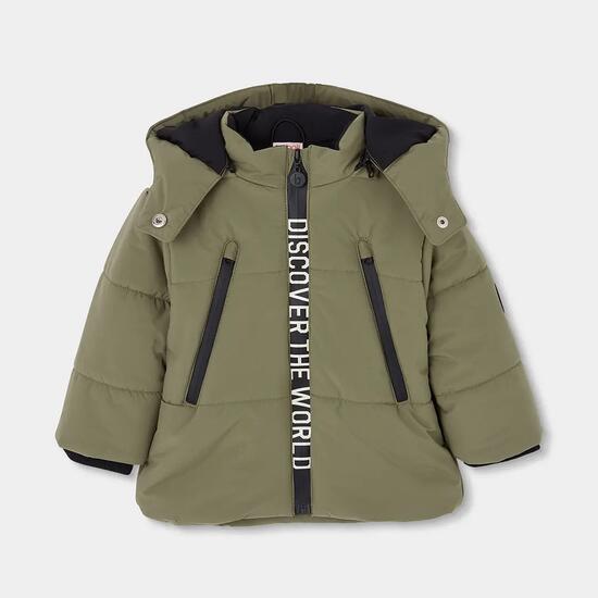 Parka garçon tissu technique avec capuche