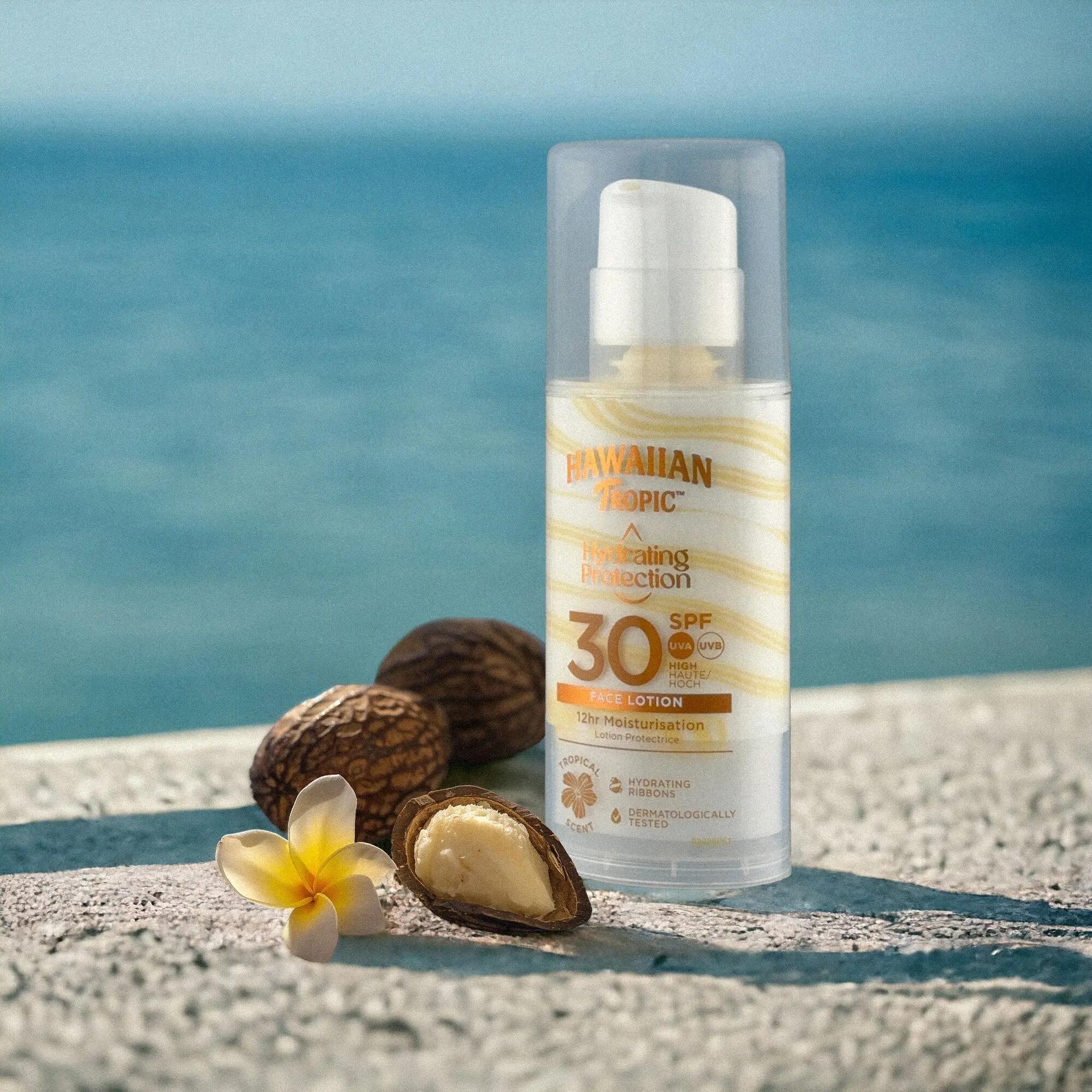 Tripack Hawaiian Tropic - 2 Lociones Faciales Hydrating Protection SPF30 50 ml - 2/4