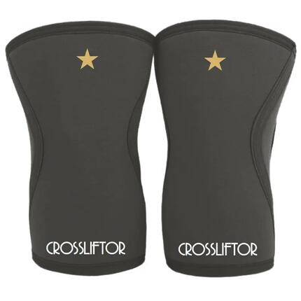 Rodilleras Neopreno 5 mm CrossLiftor - Negro - Par (Talla S)