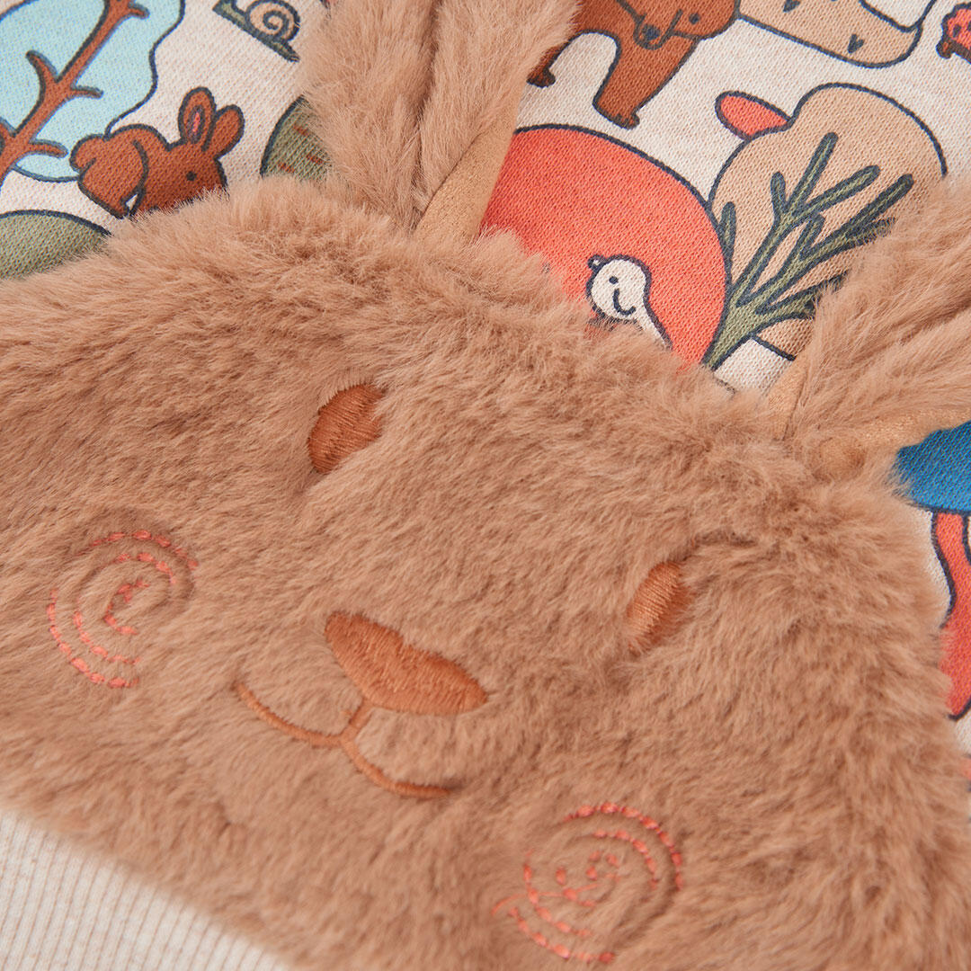 Conjunto punto bebé niño estampado bosque con conejo 7/7